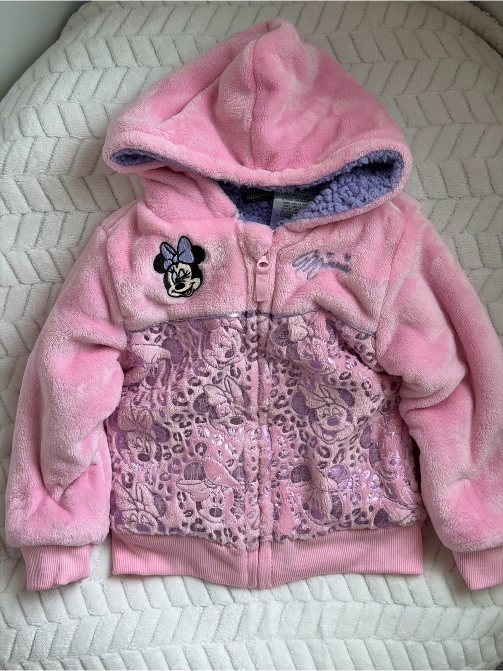 Disney Minnie Mouse Pink Hooded Fleece Jacket for Kids